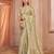 green embellished embroidered organza saree