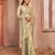 green embellished embroidered organza saree