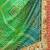 green green & red bandhani printed embroidered saree