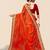 Orange bandhani printed sequinned saree