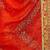 Orange bandhani printed sequinned saree