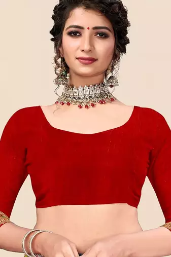 Orange bandhani printed sequinned saree