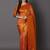 orange orange silk blend woven design banarasi saree
