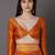 orange orange silk blend woven design banarasi saree