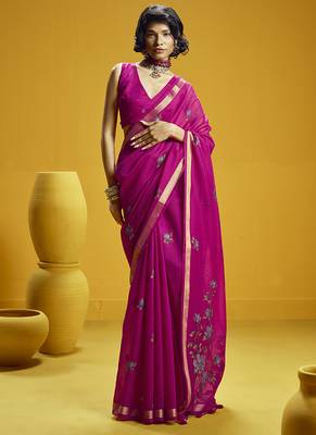 Rani munga cotton blend handloom weaving casual wear saree 1
