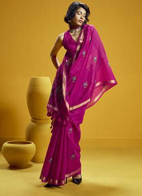 Rani munga cotton blend handloom weaving casual wear saree 2