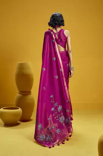 Rani munga cotton blend handloom weaving casual wear saree