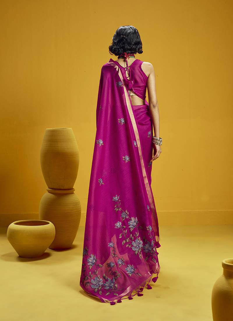 Rani munga cotton blend handloom weaving casual wear saree