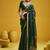 Green munga cotton blend handloom weaving casual wear saree