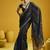 Black munga cotton blend handloom weaving casual wear saree