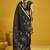 Black munga cotton blend handloom weaving casual wear saree