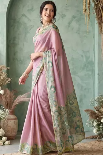 rose ethnic motifs aari work poly chiffon saree