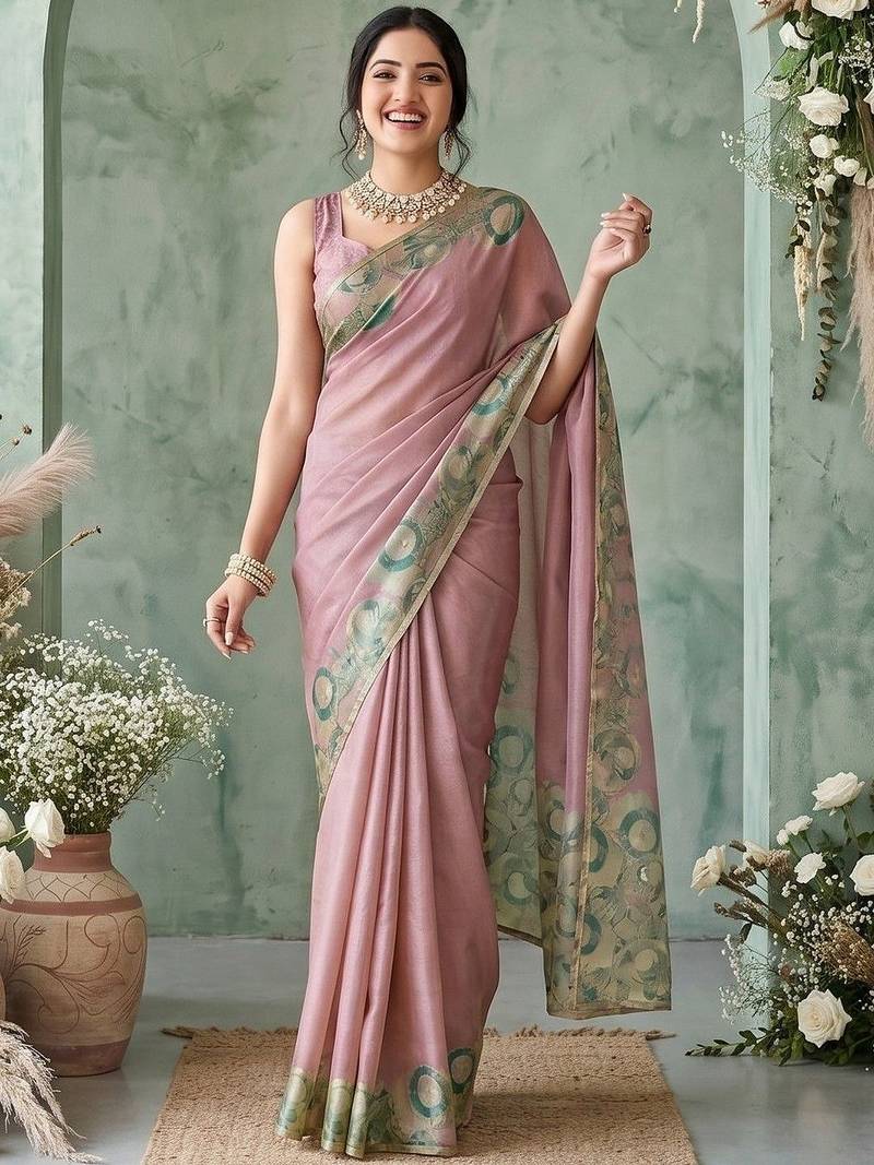 rose ethnic motifs aari work poly chiffon saree