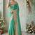 sea_green aari work poly chiffon saree