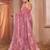 pink embellished embroidered organza saree