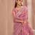 pink embellished embroidered organza saree