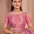 pink embellished embroidered organza saree