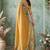 yellow poly chiffon saree