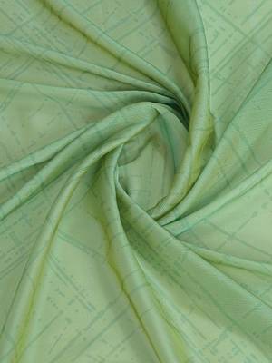Sea green aari work poly chiffon saree 4