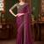 magenta embellished sequinned  saree