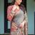 Grey ethnic motifs pure cotton handloom saree