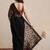 black embellished embroidered net designer saree