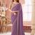 lavender sequinned pure georgette saree
