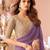 lavender sequinned pure georgette saree
