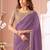lavender sequinned pure georgette saree