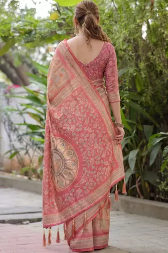 Multicolor ethnic motifs pure cotton saree