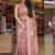 Pink floral pure cotton saree