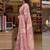 Pink floral pure cotton saree