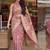 Pink floral pure cotton saree