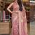 Pink floral pure cotton saree