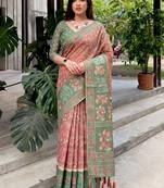multicolor floral pure cotton saree