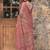 brown floral printed pure cotton saree