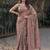 Brown ethnic motifs pure cotton saree