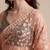 peach embellished embroidered net designer saree