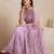 lavender embellished embroidered net designer saree