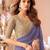 lavender sequinned pure georgette saree