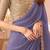 lavender sequinned pure georgette saree