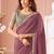 Purple embellished sequinned pure georgette saree