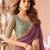Purple embellished sequinned pure georgette saree