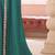 teal embellished sequinned pure georgette saree