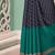 Navy blue ethnic motifs poly crepe bagru saree