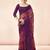 purple purple & pink abstract printed sequinned saree