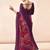 purple purple & pink abstract printed sequinned saree