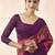 purple purple & pink abstract printed sequinned saree