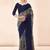 navy_blue navy blue abstract printed sequinned saree