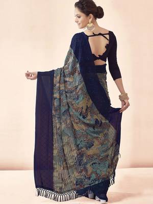 navy_blue navy blue abstract printed sequinned saree 3